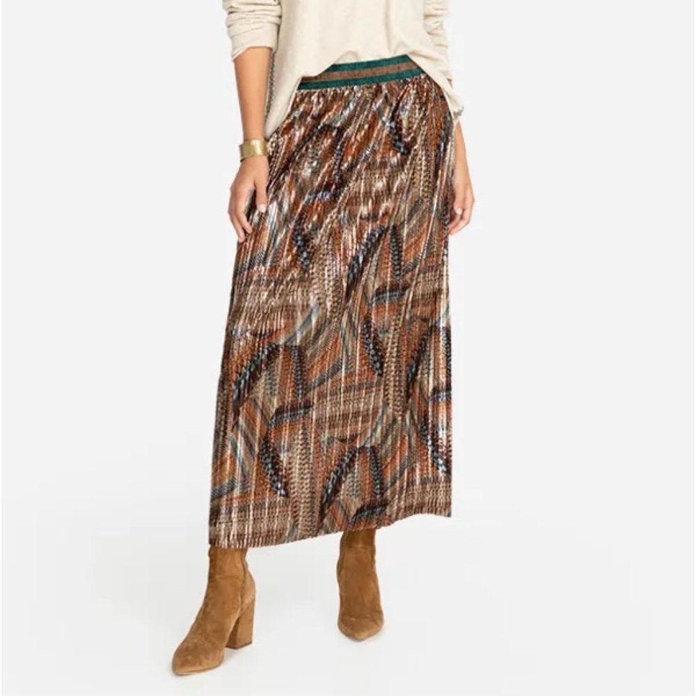 NWT $245 Johnny Was Jade Nunkini Maxi Skirt sz M